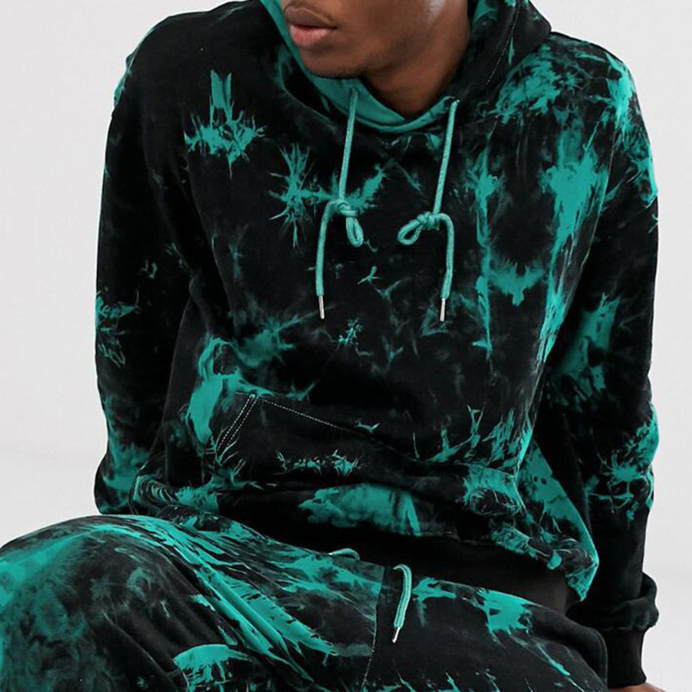 Men's Hoodies Jumper Autumn Male Casual Hoodies Sweatshirts Tie Dyed Print Hoodies Man Sweatshirt Pocket Pullover Hooded 201020