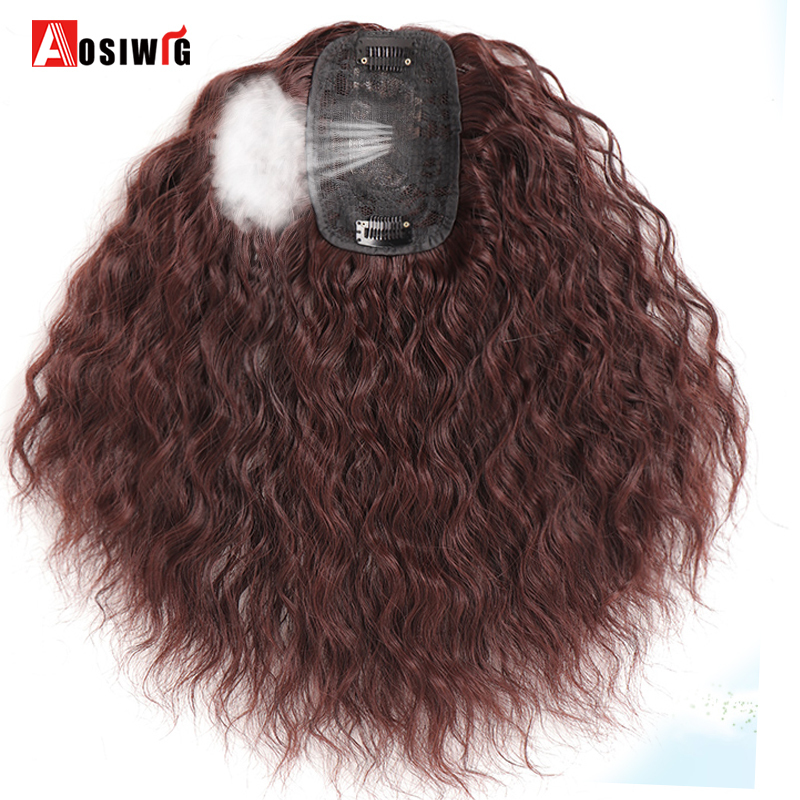 AOSI Women Clip In Hair Extensions 2 Clips In Topper Natural Hair Curly Black Brown Synthetic Hair With Bangs Fake Hairpiece 220217
AOSI Women Clip In Hair Extensions 2 Clips In Topper Natural Hair Curly Black Brown Synthetic Hair With Bangs Fake Hairpiece 220217