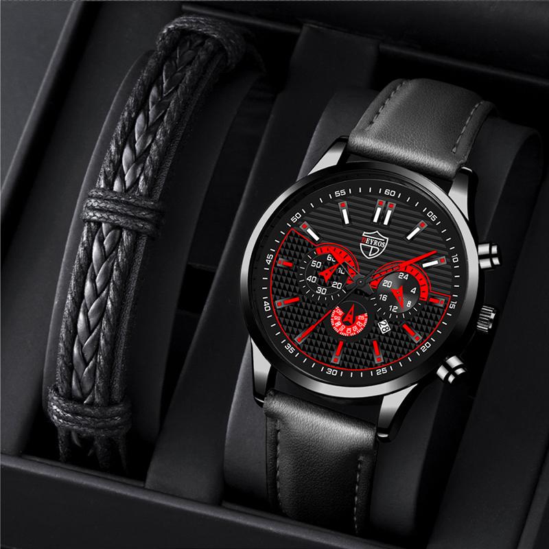 Wristwatches Reloj Hombre Top Mens Business Leather Quartz Wristwatch Luxury Fashion Men Watches Calendar Date Bracelet Strap Clock Relogio, As shown 3
Wristwatches Reloj Hombre Top Mens Business Leather Quartz Wristwatch Luxury Fashion Men Watches Calendar Date Bracelet Strap Clock Relogio, As shown 3