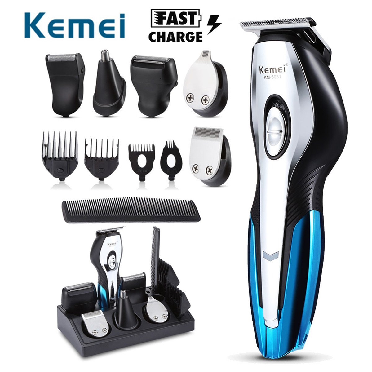 11 in 1 Electric Hair Trimmers Rechargeable Hair Clipper Electric Shaver Beard Trimmer Men Shaving Machine Cutting Nose Trimmer
11 in 1 Electric Hair Trimmers Rechargeable Hair Clipper Electric Shaver Beard Trimmer Men Shaving Machine Cutting Nose Trimmer