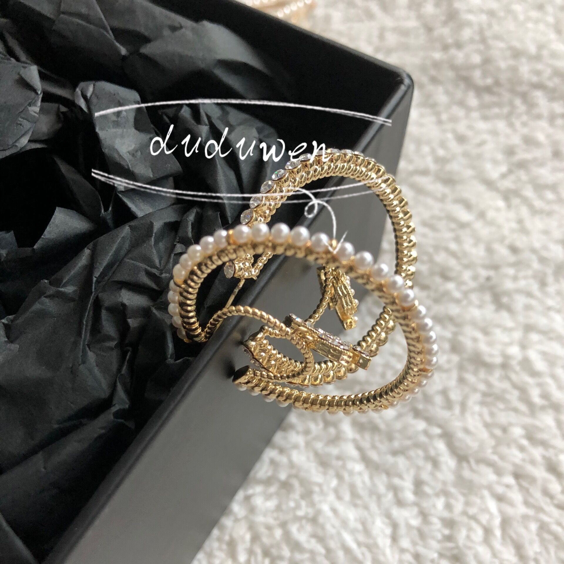 hoop earring C Dangle fashion Jewelry rhinestone&pearls hoops stamped earings Accessories