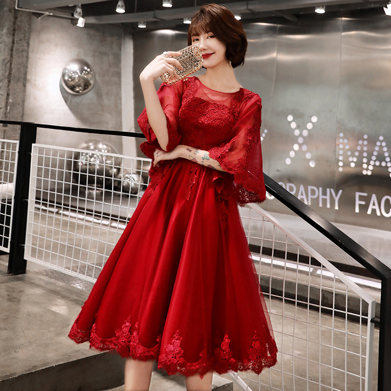O-neck Costume Slevee's Party Along Knee Cheongsam's Lovely Wedding Qipao Dress Vestido J38o, Burgundy - a
O-neck Costume Slevee's Party Along Knee Cheongsam's Lovely Wedding Qipao Dress Vestido J38o, Burgundy - a