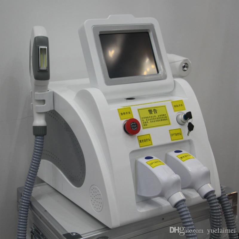 2 IN 1 IPL OPT Laser Hair Removal Machine Q Switched ND YAG Laser Tattoo Removal Machine With 2 Handles Beauty machine fast hair removal