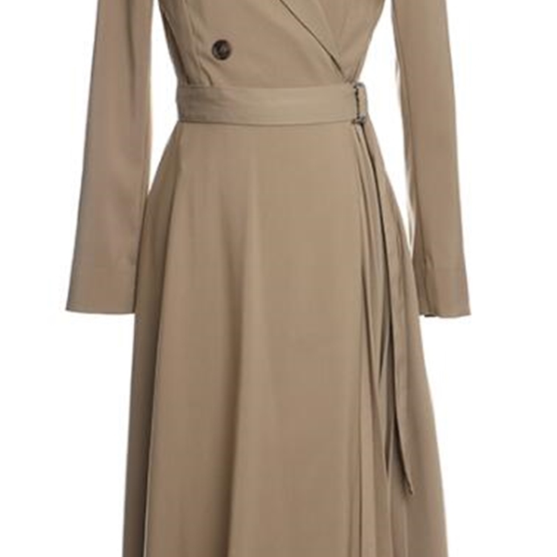 Spring Fashion Black Dresses Women Long Sleeve Korea Style Temperament Lady Double Button Blazer Dress Long 12920 201008