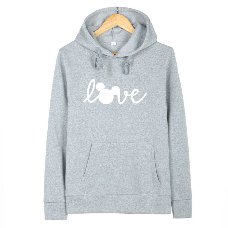 Hoodies Women Lovely mouse Print Hoodie Pullover Long Sleeve Clothes Pocket Hooded Sweatshirt Winter Coat Women Casual Streetwea T200525