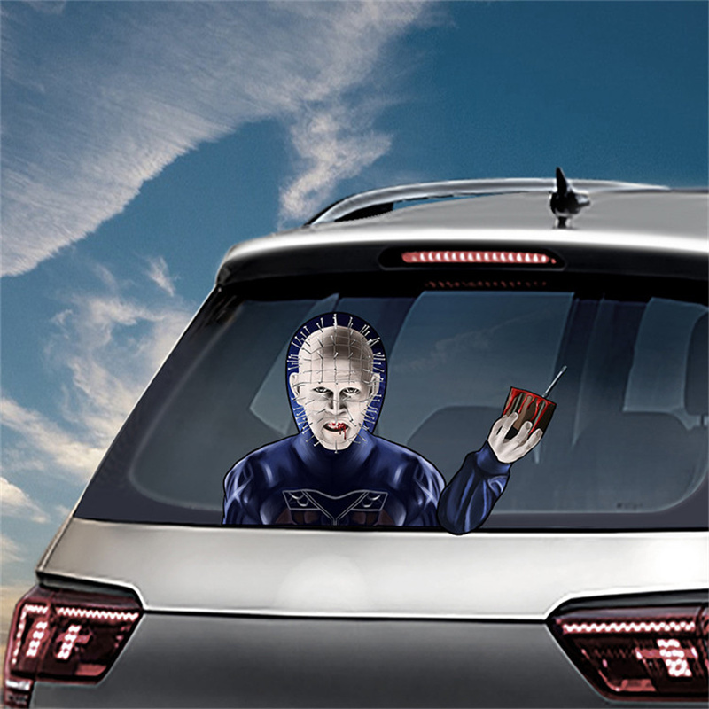 Universal Car Horrible Killer Series Stickers Nail Head Mask killers Electric Saw Sticker Graffiti Decals For Rear Windshield Wiper Vehicle Decoration