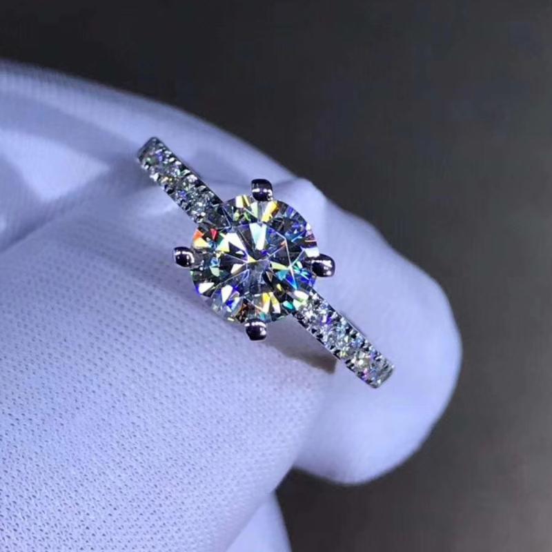 Cluster Rings 9K White Gold Ring Round Excellent Cut Moissanite Diamond Beautiful Engagement Anniversary Gift, Golden;silver
Cluster Rings 9K White Gold Ring Round Excellent Cut Moissanite Diamond Beautiful Engagement Anniversary Gift, Golden;silver