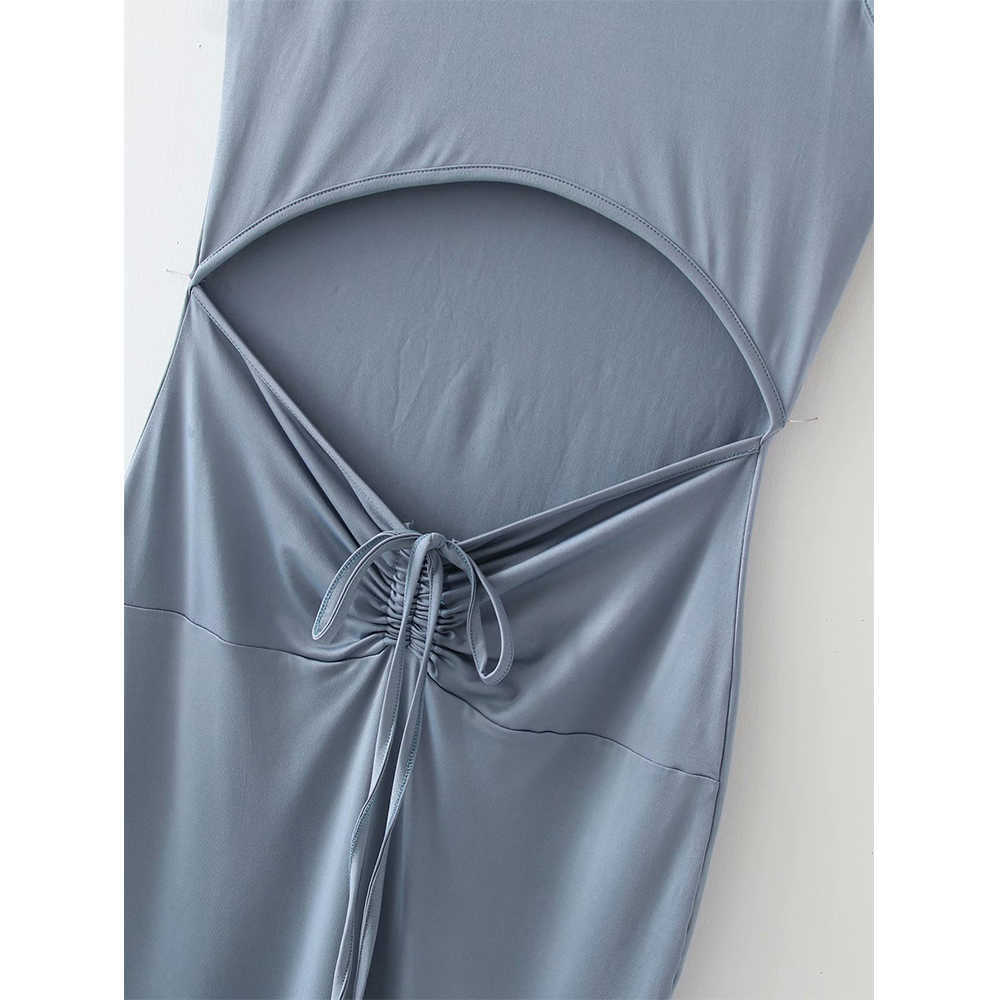 Dress Women Elegant Fashion Chic Lady Waistless Maxi Dress Woman Prom Dresses Summer 210709