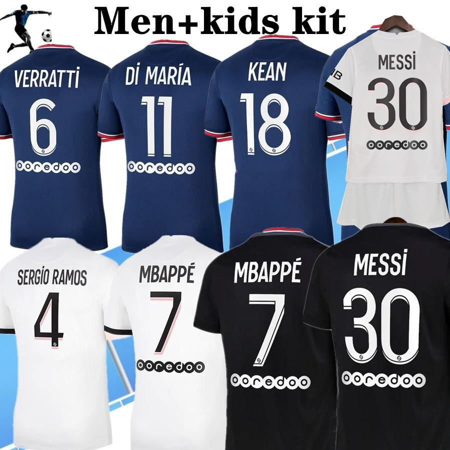 2021 2022 MESSI MBAPPE HAKIMI SERGIO RAMOS WIJNALDUM soccer jersey 21  ps Maillots football shirt MARQUINHOS men + kids kit uniform enfants maillot de foot, Home+patch 
2021 2022 MESSI MBAPPE HAKIMI SERGIO RAMOS WIJNALDUM soccer jersey 21  ps Maillots football shirt MARQUINHOS men + kids kit uniform enfants maillot de foot, Home+patch