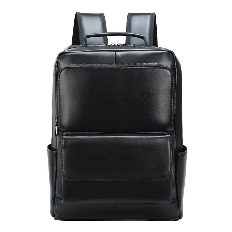 Backpack Luxury Leather Casual Computer Fashion Student School Bag Natural Men's, Black
Backpack Luxury Leather Casual Computer Fashion Student School Bag Natural Men's, Black