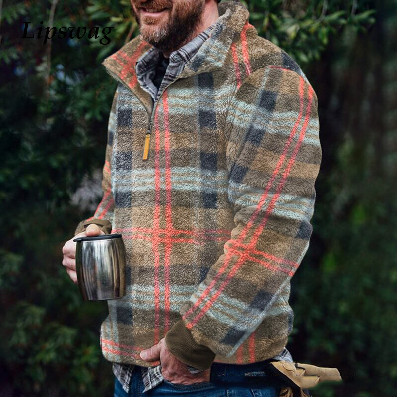 2021 Fashion Plaid Woolen Jumpers Mens Autumn Winter Warm Long Sleeve Loose Sweaters Casual Turn-down Collar Tops Men Streetwear, 02 print
2021 Fashion Plaid Woolen Jumpers Mens Autumn Winter Warm Long Sleeve Loose Sweaters Casual Turn-down Collar Tops Men Streetwear, 02 print