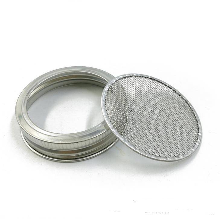 304 Stainless Steel Jar Lid Silicone Sealing Plug 70mm Caliber Shaker Lids Rust Proof Drinkware Cover RRD6904 Free shipping