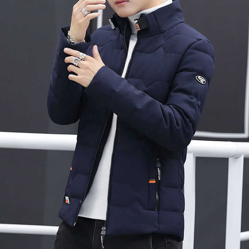 Winter Coat Men Thicken Casual Parka Slim Fit Outwear Waterproof Warm Stand Collar Outwear Coat 210818