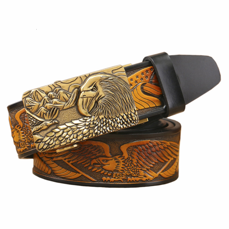 2021 New Arrival Fashion Genuine Leather Eagle Hawk Mens Male Luxury Gold Automatic Buckle Man Ratchet Belts for Buii, Black
2021 New Arrival Fashion Genuine Leather Eagle Hawk Mens Male Luxury Gold Automatic Buckle Man Ratchet Belts for Buii, Black
