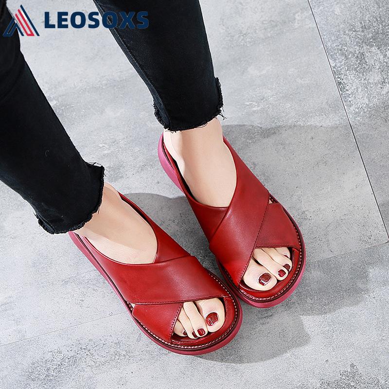 LEOSOXS Slipper Women's Real Leather Slippers Summer New Women's Leisure Comfort Flat Sandals Outdoor Non-slip Home Casual X200, White
LEOSOXS Slipper Women's Real Leather Slippers Summer New Women's Leisure Comfort Flat Sandals Outdoor Non-slip Home Casual X200, White