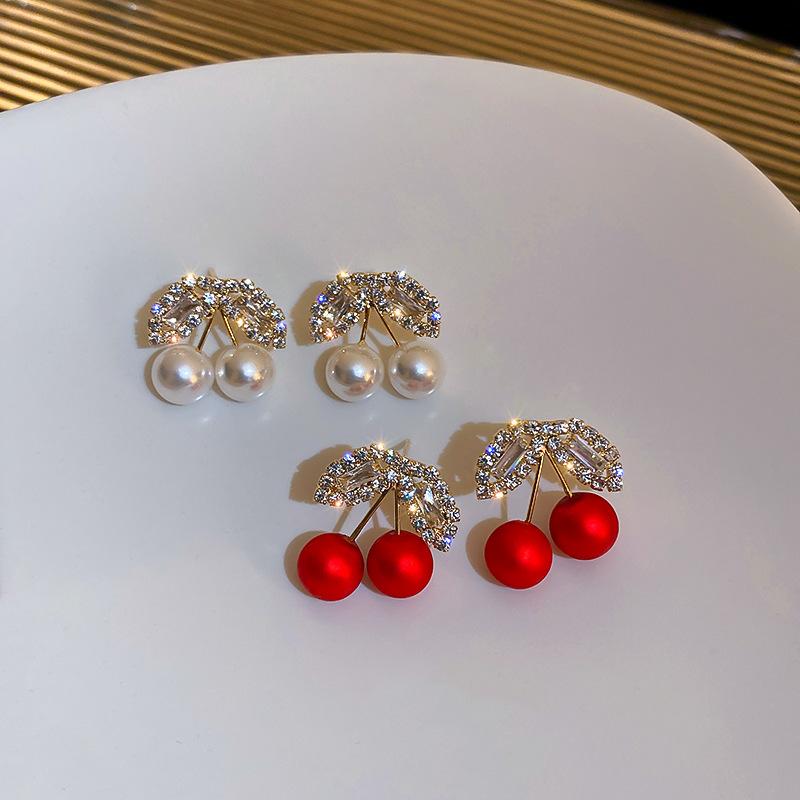 Stud 2021 Arrival Earrings Fashion Plant Women Classic Real Gold Plated Pearl Cherry Year Red Earring Cute Jewelry, Golden;silver
Stud 2021 Arrival Earrings Fashion Plant Women Classic Real Gold Plated Pearl Cherry Year Red Earring Cute Jewelry, Golden;silver