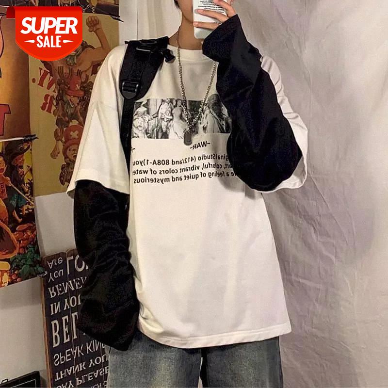 Fake two boys T-shirt Hong Kong style new Korean version trend ins hip-hop Harajuku long-sleeved loose T-shirt couple All-match #0r5U, White;black
Fake two boys T-shirt Hong Kong style new Korean version trend ins hip-hop Harajuku long-sleeved loose T-shirt couple All-match #0r5U, White;black