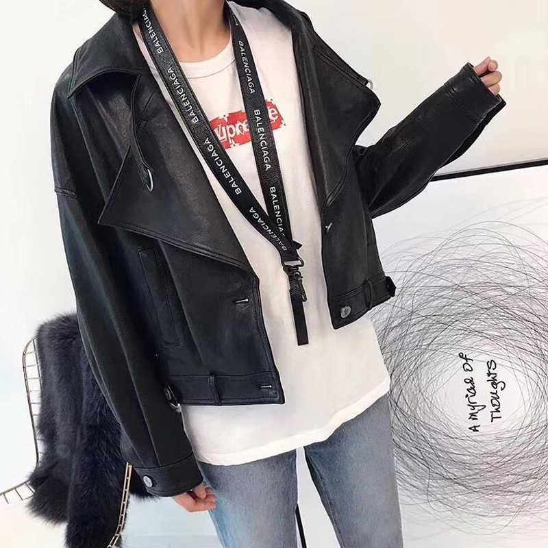 Women Faux Leather Jacket With Batwing Sleeve Soft Female Biker Coats Short Zipper Motorcycle Pu Red Jacket Punk Coats Outwear 211011