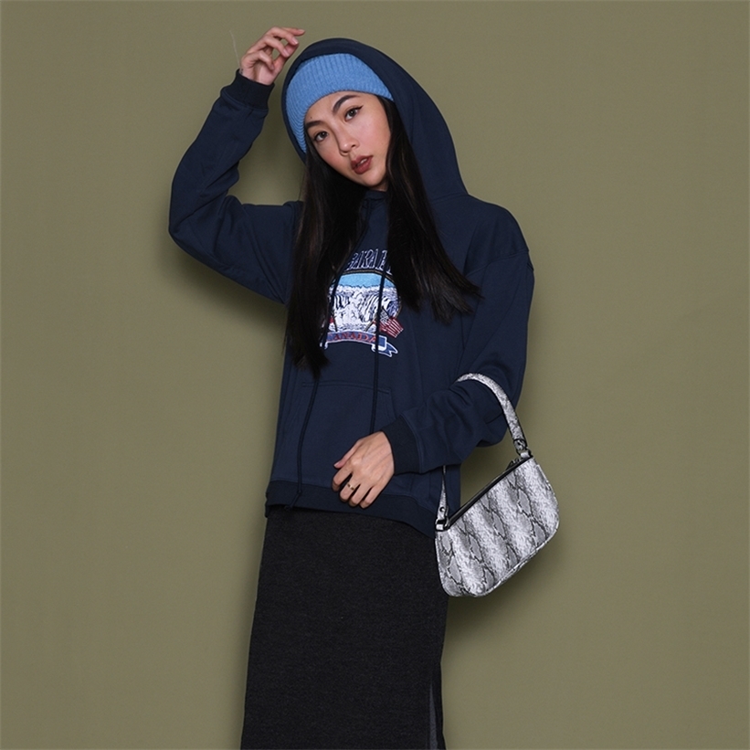 Women Embroidery Oversized Sweatshirt Long Sleeve Embroidery Pullover 201211