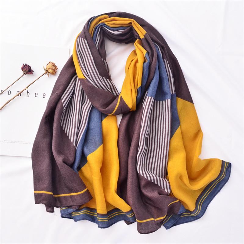 Berets Women Autumn Winter Viscose Shawl Geometric Striped Patchwork Scarf Wrap Pashminas Stole Bufandas Muslim Hijab Sjaal 180*90cm, Blue;gray
Berets Women Autumn Winter Viscose Shawl Geometric Striped Patchwork Scarf Wrap Pashminas Stole Bufandas Muslim Hijab Sjaal 180*90cm, Blue;gray