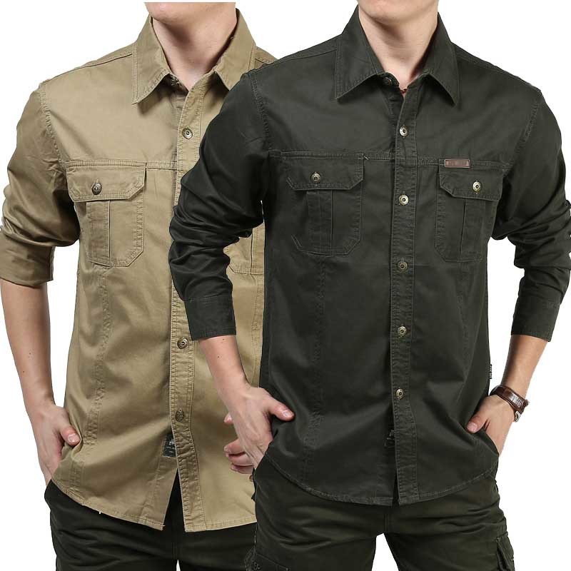 2021 New Men's Blouses Long-sleeved Cotton Loose Military Cargo Shirts From Army to the Free Air Spring Male Costumes Plus Size 6xl Fk5g, Army green. 
2021 New Men's Blouses Long-sleeved Cotton Loose Military Cargo Shirts From Army to the Free Air Spring Male Costumes Plus Size 6xl Fk5g, Army green.