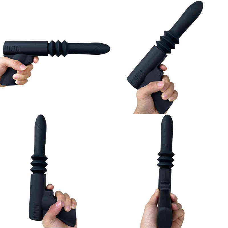 Sex Gun Dildo Massager Adult Toy Automatic Telescopic Vibrator Machine for Women Men G Spot Anal Pussy Masturbation 220115