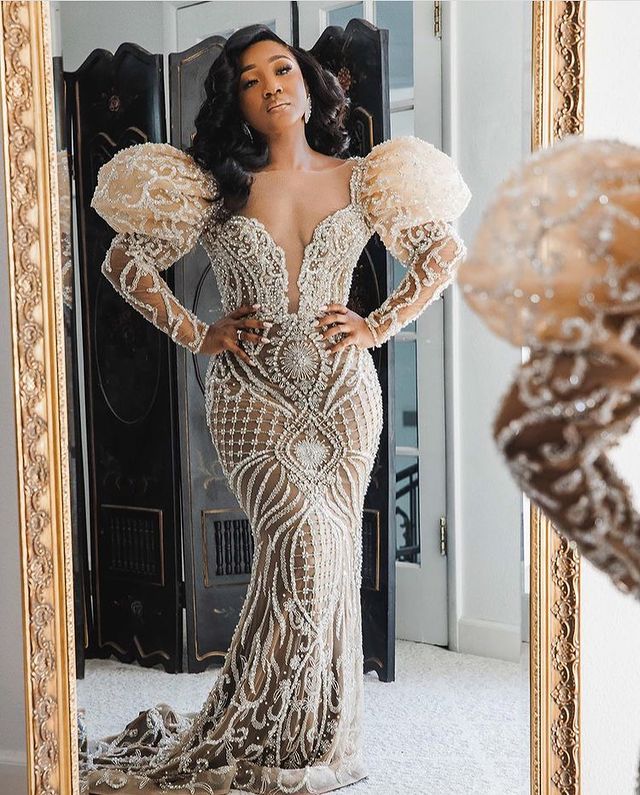 2022 Plus Size Arabic Aso Ebi Black Luxurious Mermaid Sexy Prom Dresses Lace Beaded Champagne Evening Formal Party Second Reception Gowns Dress ZJ550