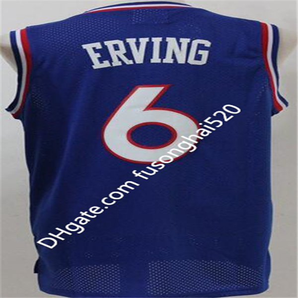 Men Top Quality Allen 3 Iverson Joel 21 Embiid Basketball Jersey Ben Julius Simmons 6 Erving Georgetown University Cheap Retro Shirts
