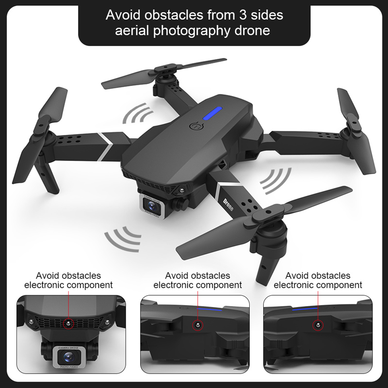 E525 PRO RC Quadcopter Profissional Obstacle Avoidance Drone Dual Camera 1080P 4K Fixed Height Mini Dron Helicopter Toy, Black
E525 PRO RC Quadcopter Profissional Obstacle Avoidance Drone Dual Camera 1080P 4K Fixed Height Mini Dron Helicopter Toy, Black