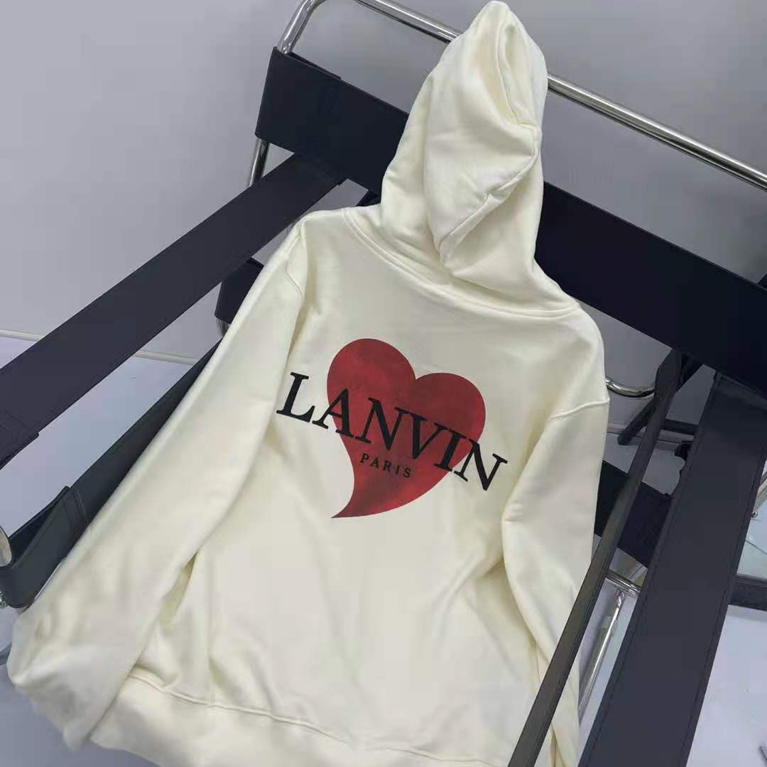 Men Womens Valentine' Day Lanvin Red Love Heart Flocking Printed Zipper Cardigan Hooded Yarn Cotton Terry, Cream
Men Womens Valentine' Day Lanvin Red Love Heart Flocking Printed Zipper Cardigan Hooded Yarn Cotton Terry, Cream