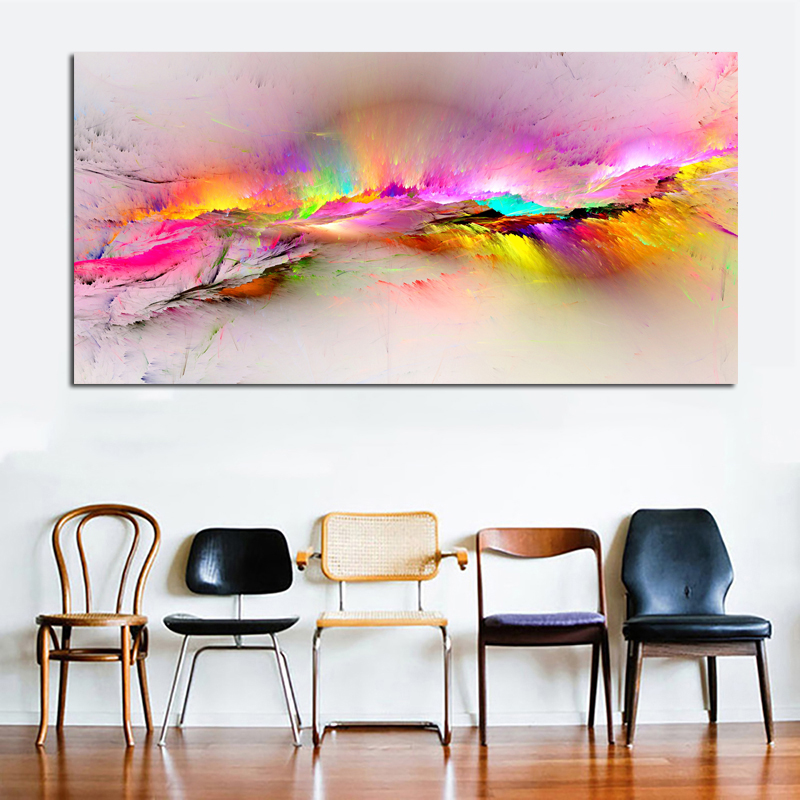 Colorful Clouds Wall Art Pictures For Living Room Abstract Art Canvas Painting Big Size Cuadros Decoration No Frame