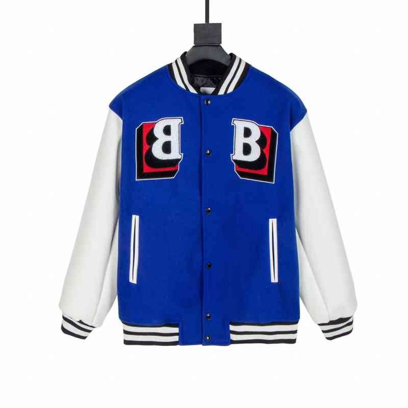 Women' Wool & Blends High version 21 autumn and winter BBR chest double B towel embroidered pasted leather back Pentagram Baseball Jacket 750C, Blue
Women' Wool & Blends High version 21 autumn and winter BBR chest double B towel embroidered pasted leather back Pentagram Baseball Jacket 750C, Blue