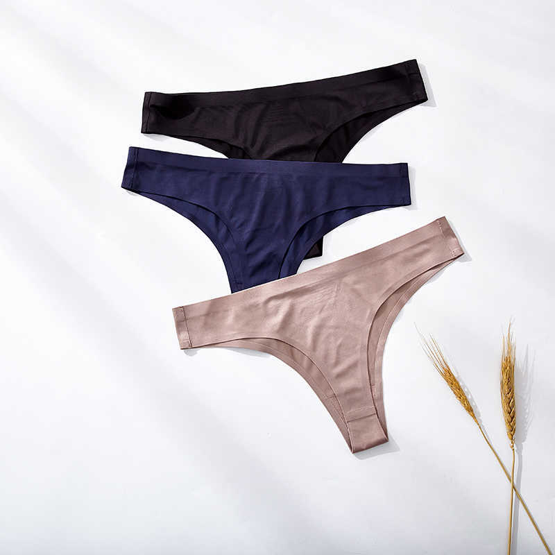 3pcs Seamless Panties For Woman Underwear Sports Sexy Female T-back G-string Thong For Women Ice Silk Underpants Lady Intimates 210720, Blue coffee red
3pcs Seamless Panties For Woman Underwear Sports Sexy Female T-back G-string Thong For Women Ice Silk Underpants Lady Intimates 210720, Blue coffee red