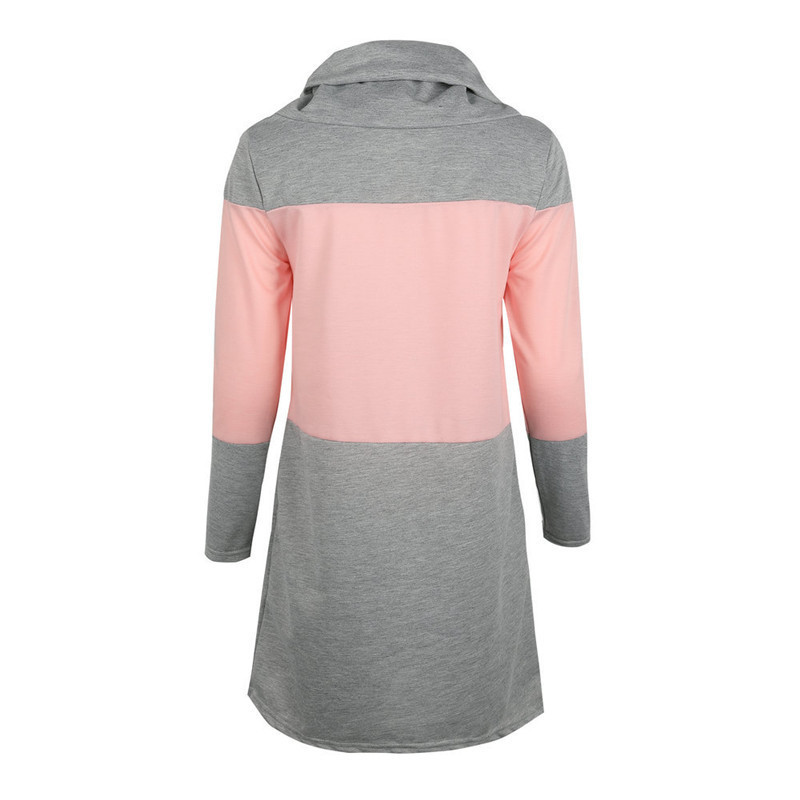 Oufisun Women Patchwork Long Sleeve Hoodies Sweatshirs Casual Loose Autumn Winter Fahsion Women Hoodies Outwear Pullover Tops 201112