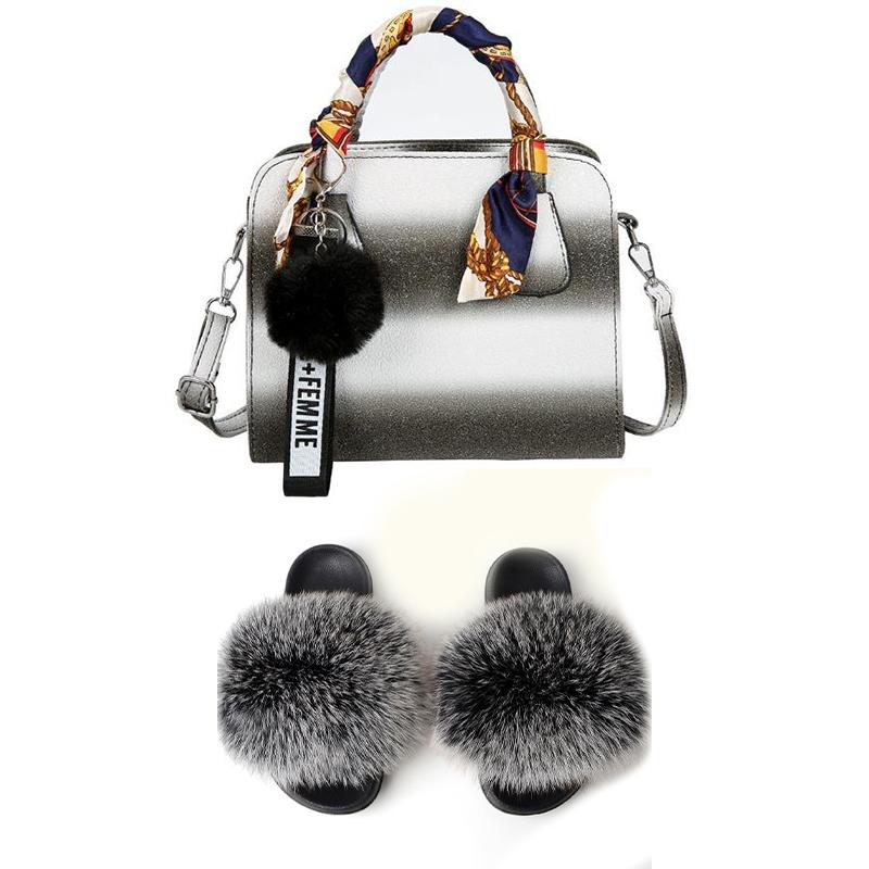 Rainbow Women Shoes Real Fur Sandles With Matching PursesFluffy Slippers For Woman With Bags Sets Furry Slides And Handbags
Rainbow Women Shoes Real Fur Sandles With Matching PursesFluffy Slippers For Woman With Bags Sets Furry Slides And Handbags