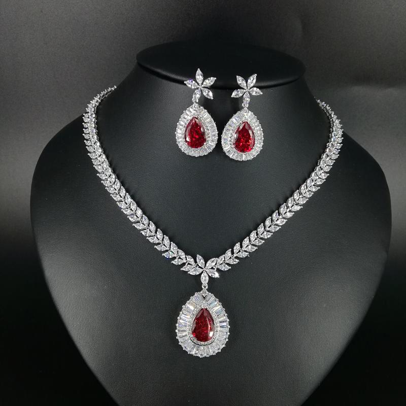 Earrings & Necklace FASHION Retro Blue Water Drop Zircon Golden Earring Wedding Bride Banquet Dress Formal Jewelry Set, As pic
Earrings & Necklace FASHION Retro Blue Water Drop Zircon Golden Earring Wedding Bride Banquet Dress Formal Jewelry Set, As pic