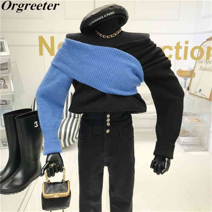 Spring Fall Multi Wearing Sweater Block Color Pullovers Women Stylish Jumper Slim Hit Knitted Tops 210602, Khaki
Spring Fall Multi Wearing Sweater Block Color Pullovers Women Stylish Jumper Slim Hit Knitted Tops 210602, Khaki