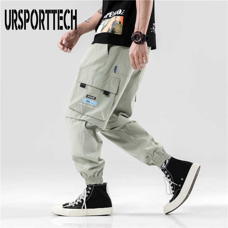 Korean Hip Hop Mens Jogger Pants Men Spring Casual Detachable Zip Short Pants Baggy Cargo Pants Men Streetwear 3 Colors 210528