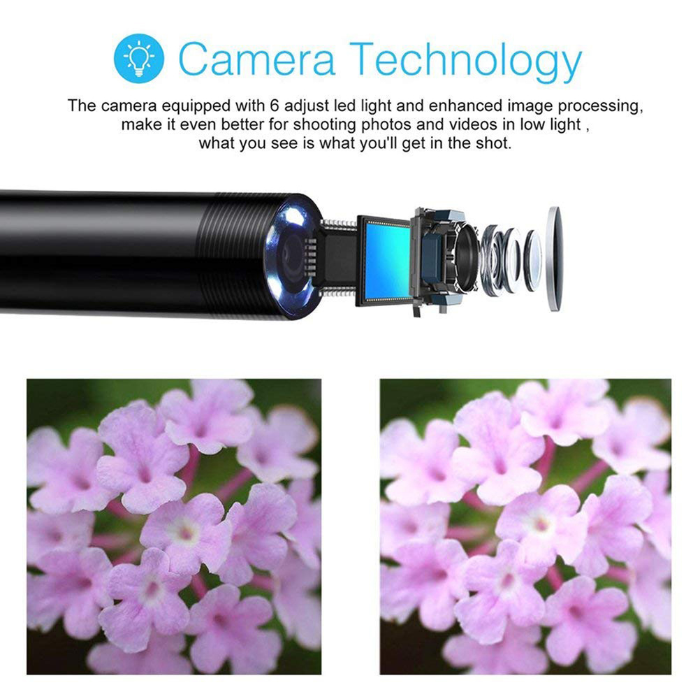3in1 7mm 10m5m2m1m Mini Endoscope Camera Flexible IP67 Waterproof Cable Snake Borescope Inspection Cameras TYPEC USB for And767161