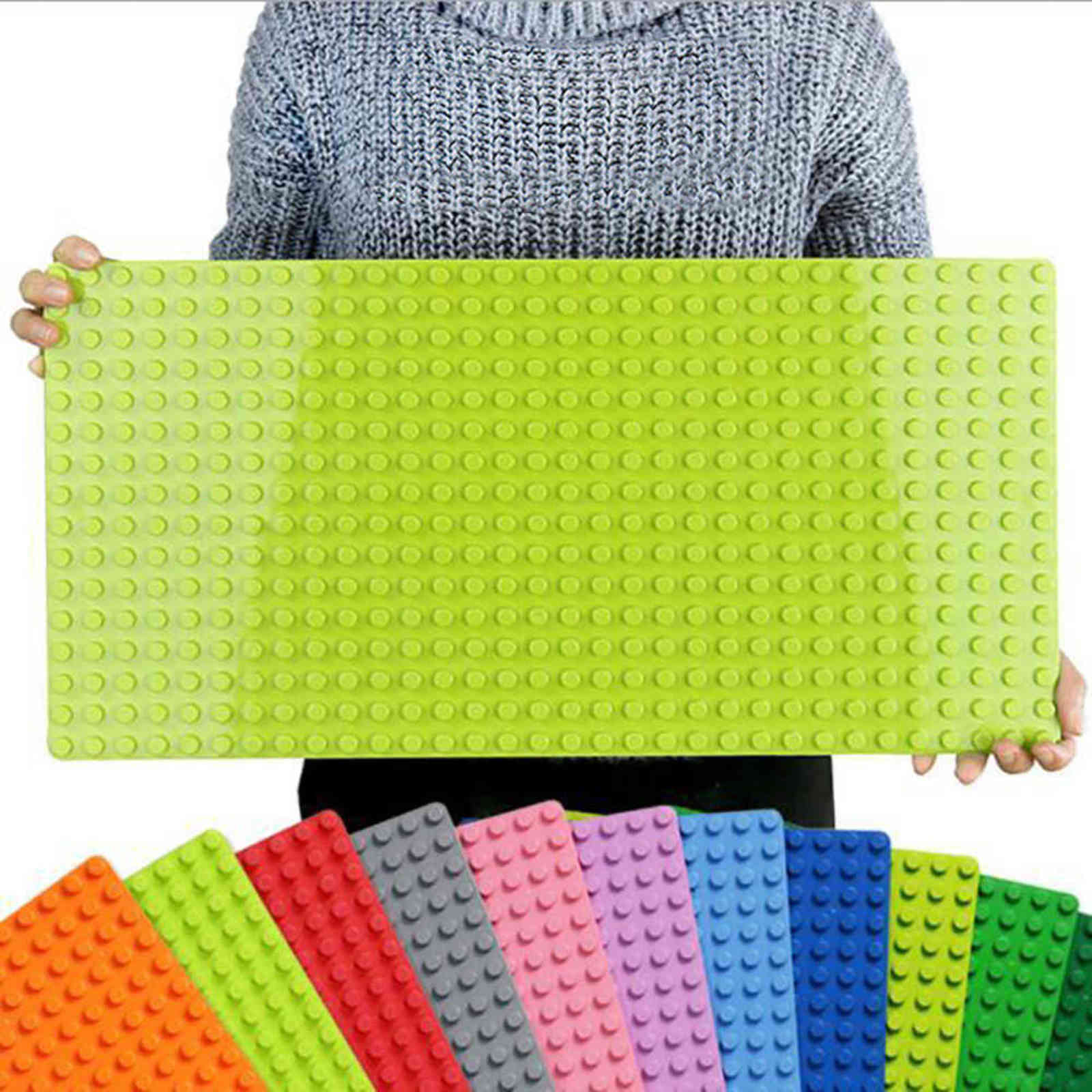 16*32 Dots 51*25.5cm Duploes Big Bricks Base Plate Compatible DIY Big Size Building Blocks Green Board Toys For Children Gifts H1028
16*32 Dots 51*25.5cm Duploes Big Bricks Base Plate Compatible DIY Big Size Building Blocks Green Board Toys For Children Gifts H1028