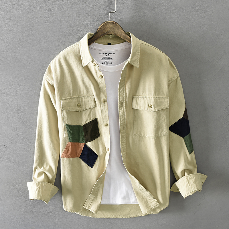 2021 New Fashion Streetwear Men Shirts High Quality Patches Designer Casual Cotton Long Sleeve Shirt Youth Leisure Hip Hop Camisas Hombre I5, Green
2021 New Fashion Streetwear Men Shirts High Quality Patches Designer Casual Cotton Long Sleeve Shirt Youth Leisure Hip Hop Camisas Hombre I5, Green