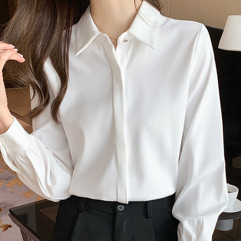 Long Sleeve White Blouse Chiffon Shirt Women Blusas Mujer De Moda Turn Down Collar Office Blusa E266 210602
Long Sleeve White Blouse Chiffon Shirt Women Blusas Mujer De Moda Turn Down Collar Office Blusa E266 210602