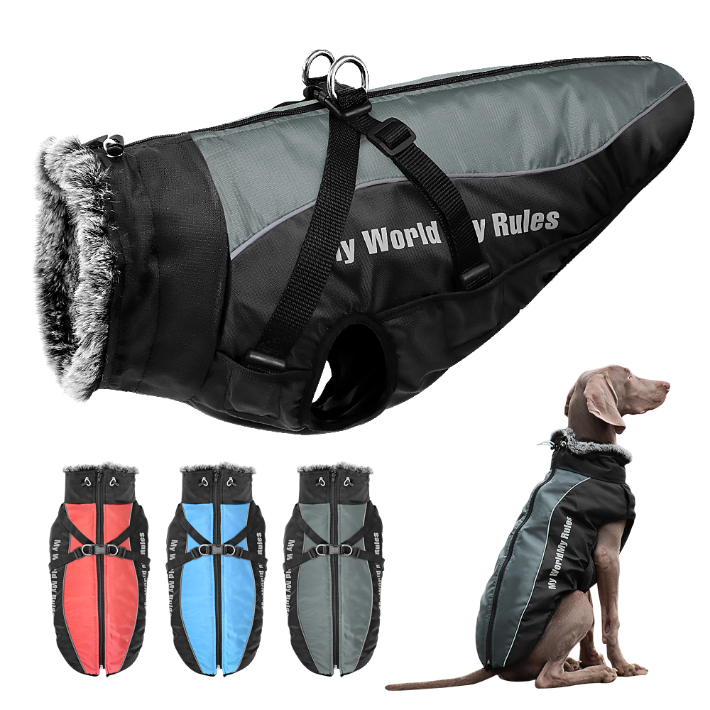 Thick Dog Coat Cothes Refective Dogs Harness Cothes Vest Waterproof Pet Cothing With Fur Coar arge Dogs Jacket Outfit, Pink
Thick Dog Coat Cothes Refective Dogs Harness Cothes Vest Waterproof Pet Cothing With Fur Coar arge Dogs Jacket Outfit, Pink