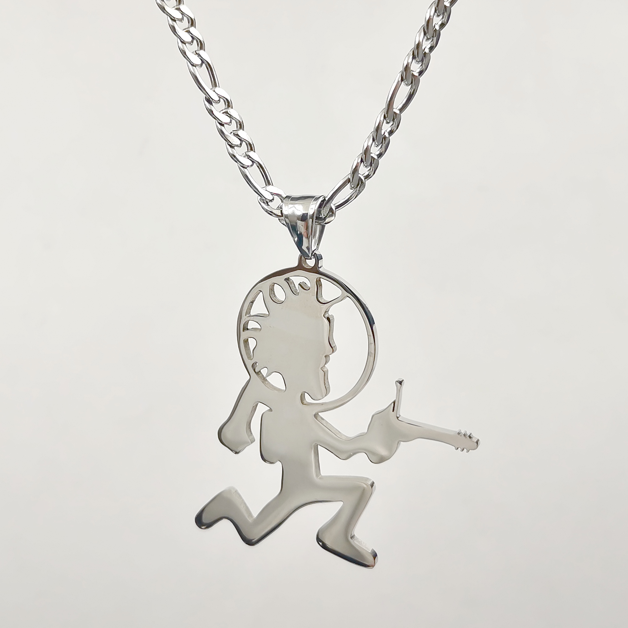 Juggalo Hip HOP ICED Hatchet Man Runner Pendant Charms Stainless Steel Necklace 4mm 24 inch ICP Jewelry