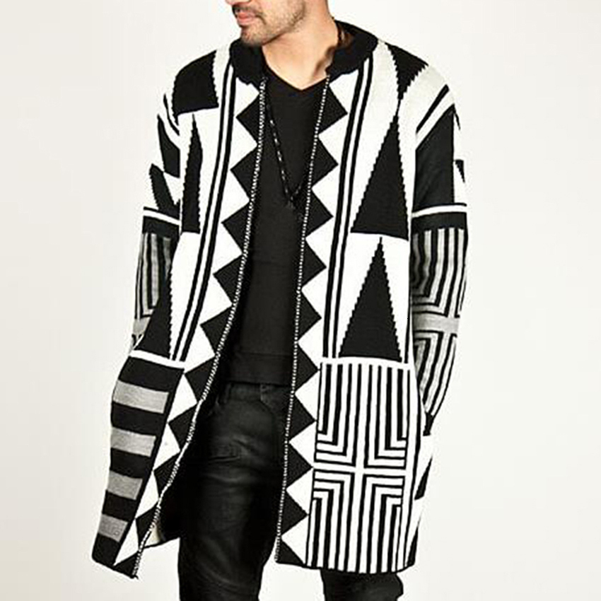 men's sweaters autumn winter hip hop streetwear sweater black and white splicing cardigan men coat clohing lxmt, White;black
men's sweaters autumn winter hip hop streetwear sweater black and white splicing cardigan men coat clohing lxmt, White;black