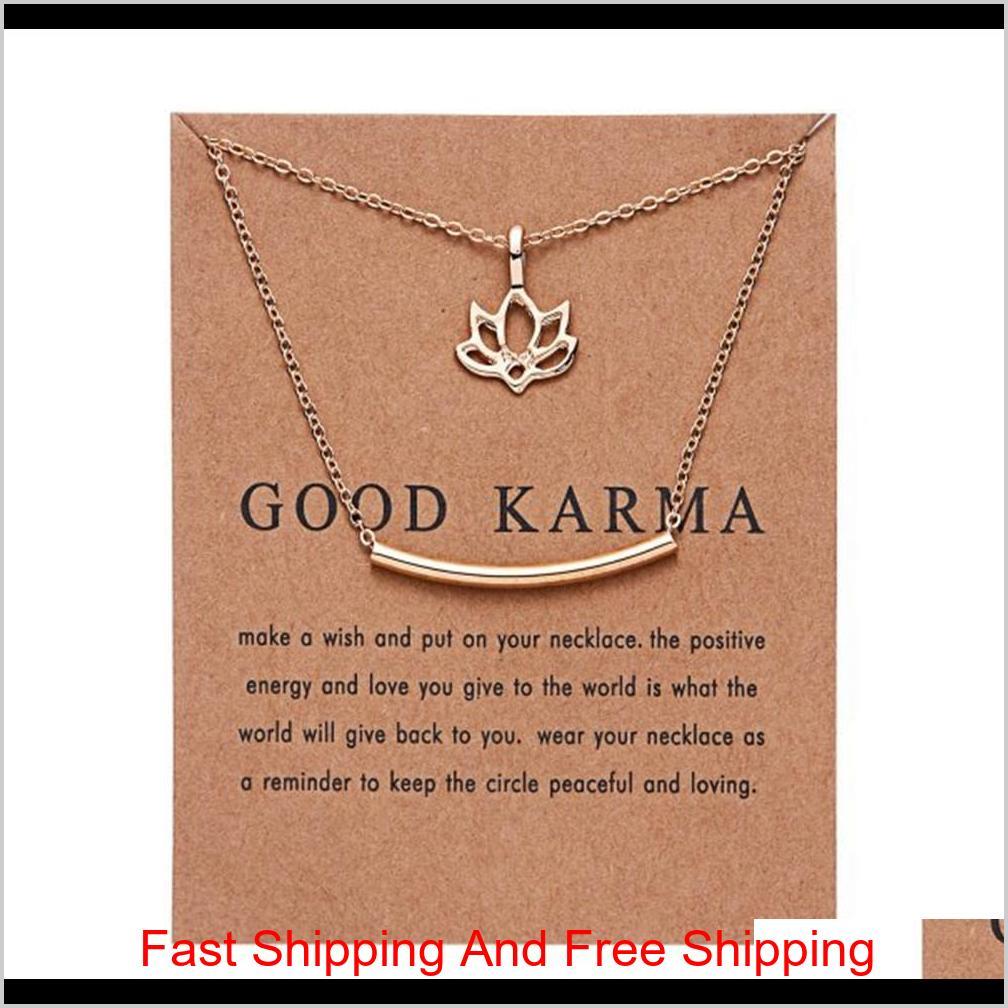 Cr Jewelry New Arrival Dogeared Necklace With Gift Card Elephant Pearl Love Wings Key Zodiac Sign Compass Lotus Pendant For