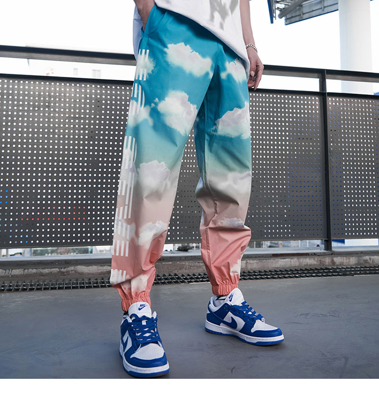 Hip Hop Men Streetwear Gradient Pants Cloud Print Baggy Joggers 2021 Spring Summer Harajuku Fashion Track Pants Harem Trousers, Black
Hip Hop Men Streetwear Gradient Pants Cloud Print Baggy Joggers 2021 Spring Summer Harajuku Fashion Track Pants Harem Trousers, Black