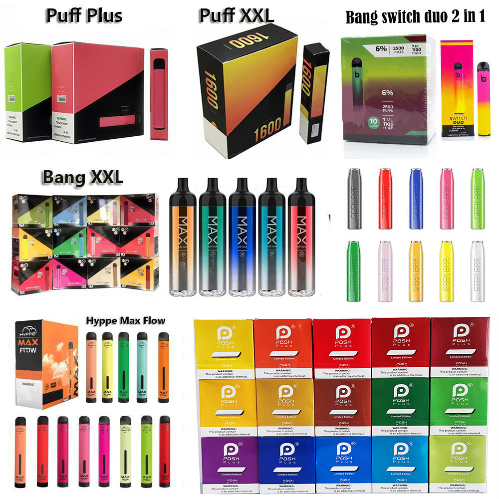 Disposable Pen Puff Bar Plus Bang XXL E Cigarettes Geek Hyppe Max Flow Vape 800 1500 1600 2000 4500Puffs Rebel Infinity Energy Gunnpod
Disposable Pen Puff Bar Plus Bang XXL E Cigarettes Geek Hyppe Max Flow Vape 800 1500 1600 2000 4500Puffs Rebel Infinity Energy Gunnpod