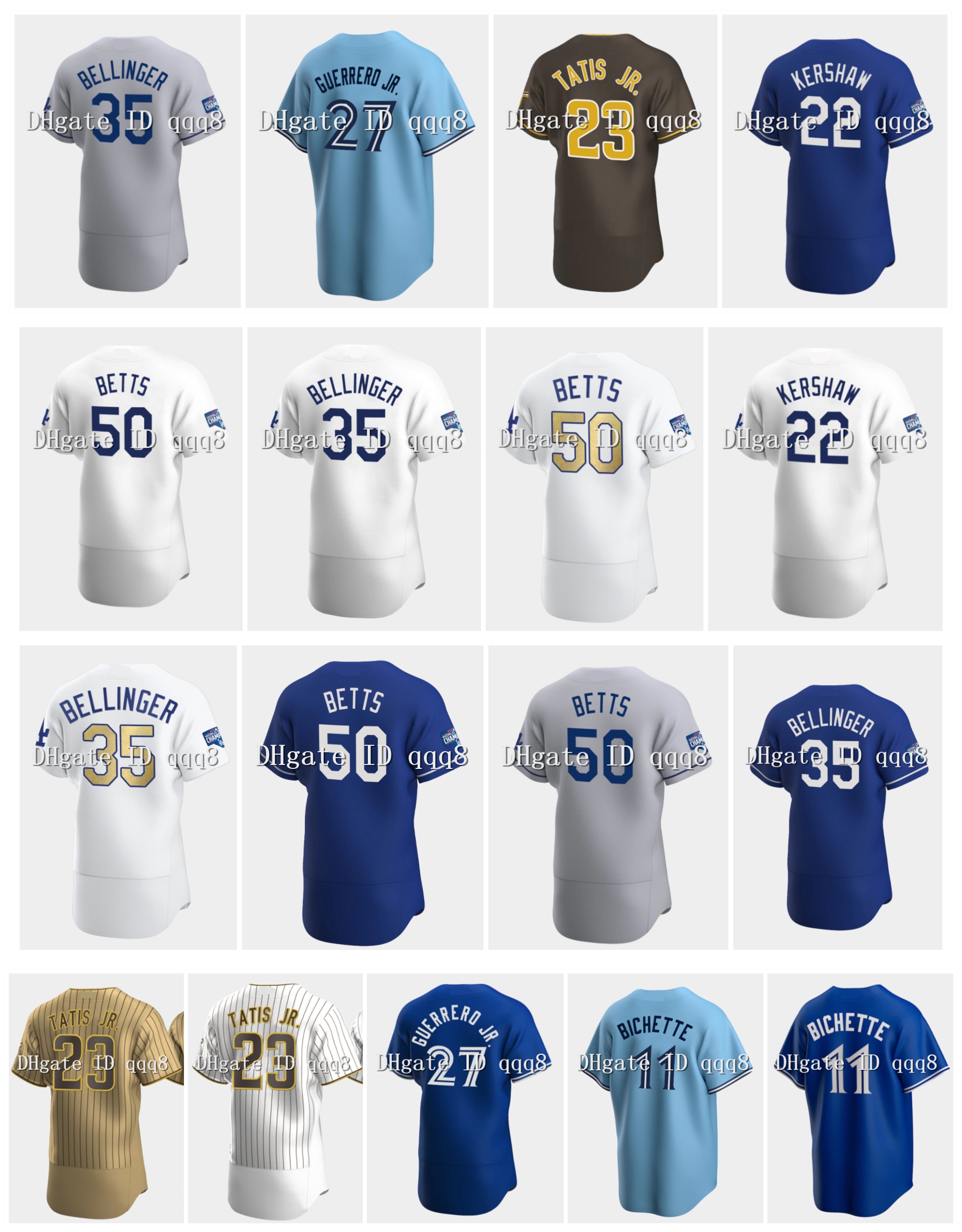 50 Mookie Betts Jersey 11 Bo Bichette 23 Fernando Tatis Jr. 35 Cody Bellinger 22 Clayton Kershaw 27 Vladimir Guerrero Jr. Baseball Jerseys, Blue;black
50 Mookie Betts Jersey 11 Bo Bichette 23 Fernando Tatis Jr. 35 Cody Bellinger 22 Clayton Kershaw 27 Vladimir Guerrero Jr. Baseball Jerseys, Blue;black