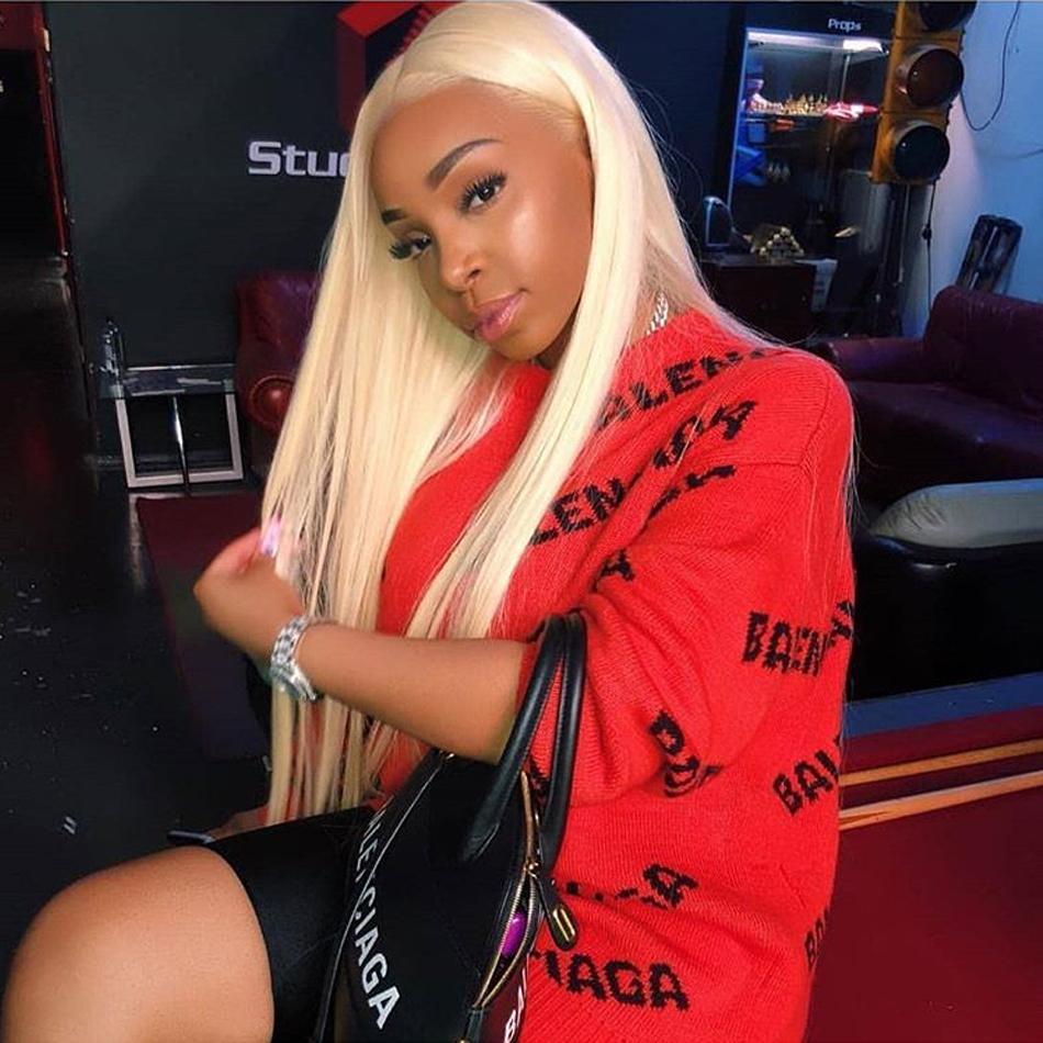 613 Blonde Lace Front Human Hair Wigs Straight HD Transparent Lace 13x4 Pre Plucked 150 Brazilian Remy Hair Lace Frontal Wigs
